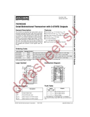 74VHC245MTCX datasheet  